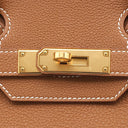 エルメス HERMES バーキン30 ゴールド トゴ ハンドバッグ ゴールド金具 茶 2023年製
