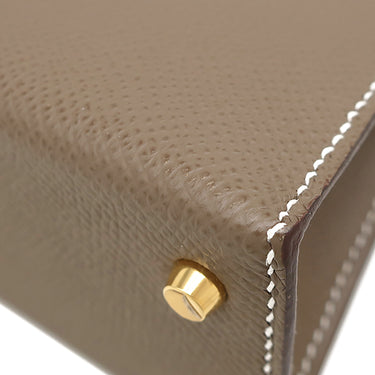 エルメス HERMES ミニケリードゥ 外縫い エトゥープ ヴォーエプソン 2WAYバッグ ゴールド金具 ショルダー 2023年製
