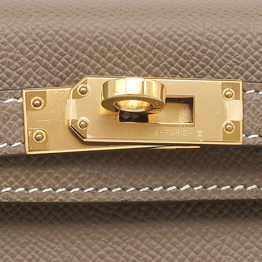 エルメス HERMES ミニケリードゥ 外縫い エトゥープ ヴォーエプソン 2WAYバッグ ゴールド金具 ショルダー 2023年製