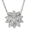 ヴァンクリーフアーペル Van Cleef & Arpels ロータス ペンダント ダイヤ スモール VCARO6P600 ホワイトゴールド K18WG ダイヤモンド ネックレス ペンダント 750 18K WG 31石