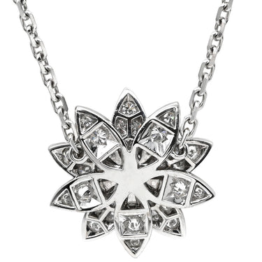 ヴァンクリーフアーペル Van Cleef & Arpels ロータス ペンダント ダイヤ スモール VCARO6P600 ホワイトゴールド K18WG ダイヤモンド ネックレス ペンダント 750 18K WG 31石