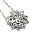 ヴァンクリーフアーペル Van Cleef & Arpels ロータス ペンダント ダイヤ スモール VCARO6P600 ホワイトゴールド K18WG ダイヤモンド ネックレス ペンダント 750 18K WG 31石