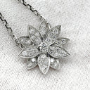ヴァンクリーフアーペル Van Cleef & Arpels ロータス ペンダント ダイヤ スモール VCARO6P600 ホワイトゴールド K18WG ダイヤモンド ネックレス ペンダント 750 18K WG 31石