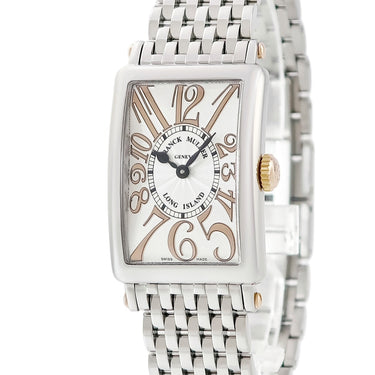 腕時計 フランクミュラー FRANCK MULLER ロングアイランド レリーフ 902QZRELSTG AC クオーツ レディース K18PG×SS コンビ ギョウシェ