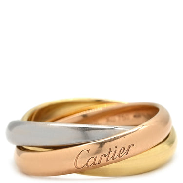 カルティエ Cartier トリニティ クラシック MM B4234249 ホワイトゴールド×イエローゴールド×ピンクゴールド K18WG K18YG K18PG #49(JP9) リング 指輪 Au750 18K 18金 3カラー 3連 9号