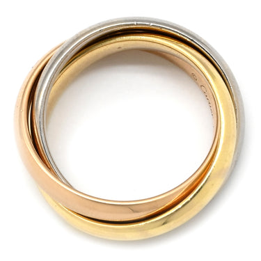 カルティエ Cartier トリニティ クラシック MM B4234249 ホワイトゴールド×イエローゴールド×ピンクゴールド K18WG K18YG K18PG #49(JP9) リング 指輪 Au750 18K 18金 3カラー 3連 9号