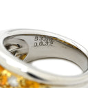 ノンブランド NON BRAND ゴールデンサファイア 3.6ct ダイヤモンド デザインリング イエロー×プラチナシルバー Pt900 サファイア ダイヤモンド リング 指輪 黄 プラチナ900 11.5号