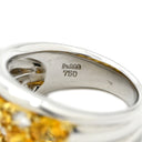 ノンブランド NON BRAND ゴールデンサファイア 3.6ct ダイヤモンド デザインリング イエロー×プラチナシルバー Pt900 サファイア ダイヤモンド リング 指輪 黄 プラチナ900 11.5号