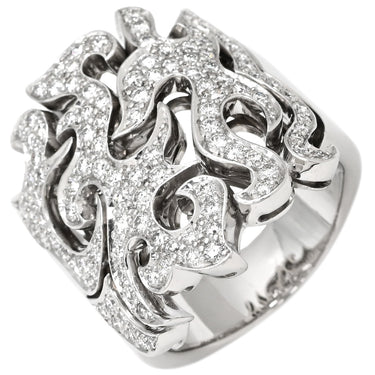 ジュエルスタジオ JEWELSTUDIO ダイヤモンド 1.45ct デザインリング ホワイトゴールド K18WG ダイヤモンド リング 指輪 18K 750 WG 幅広 ボリューム 17号