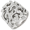 ジュエルスタジオ JEWELSTUDIO ダイヤモンド 1.45ct デザインリング ホワイトゴールド K18WG ダイヤモンド リング 指輪 18K 750 WG 幅広 ボリューム 17号