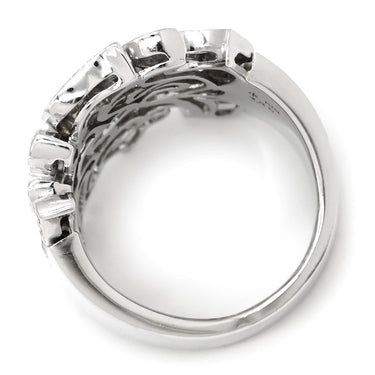 ジュエルスタジオ JEWELSTUDIO ダイヤモンド 1.45ct デザインリング ホワイトゴールド K18WG ダイヤモンド リング 指輪 18K 750 WG 幅広 ボリューム 17号