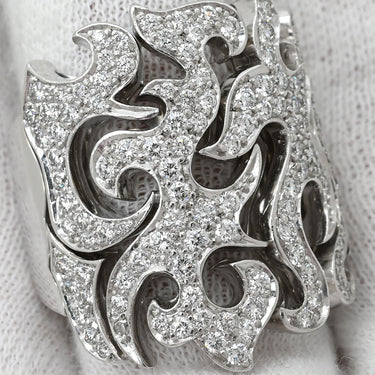 ジュエルスタジオ JEWELSTUDIO ダイヤモンド 1.45ct デザインリング ホワイトゴールド K18WG ダイヤモンド リング 指輪 18K 750 WG 幅広 ボリューム 17号
