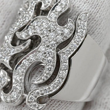 ジュエルスタジオ JEWELSTUDIO ダイヤモンド 1.45ct デザインリング ホワイトゴールド K18WG ダイヤモンド リング 指輪 18K 750 WG 幅広 ボリューム 17号