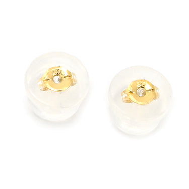ノンブランド NON BRAND ルビー ダイヤ レッド×イエローゴールド K18YG ルビー ダイヤモンド ピアス 赤 18K 750 YG ラウンドミックスカット 両耳用