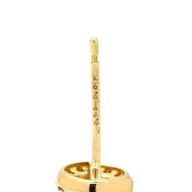 ノンブランド NON BRAND ルビー ダイヤ レッド×イエローゴールド K18YG ルビー ダイヤモンド ピアス 赤 18K 750 YG ラウンドミックスカット 両耳用