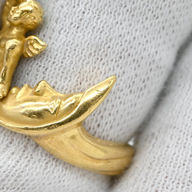 カレライカレラ Carrera y Carrera ムーン＆チャイルド 天使と三日月 イエローゴールド K18YG リング 指輪 My Angel Au750 18K 11号