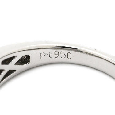 ノンブランド NON BRAND アレキサンドライト 0.75ct グリーン×プラチナシルバー Pt950 アレキサンドライト リング 指輪 緑 プラチナ 9P 9石 9粒 マーキスカット 13号