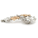 タサキ TASAKI ダイヤモンド 0.31ct フラワー モチーフ ホワイトゴールド×ピンクゴールド K18WG K18PG ダイヤモンド ペンダントトップ Au750 18K チャーム コンビカラー マット