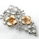 タサキ TASAKI ダイヤモンド 0.31ct フラワー モチーフ ホワイトゴールド×ピンクゴールド K18WG K18PG ダイヤモンド ペンダントトップ Au750 18K チャーム コンビカラー マット