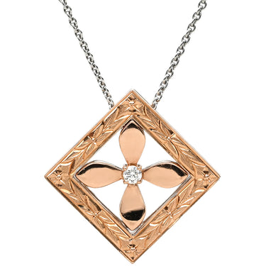 ミキモト MIKIMOTO ダイヤ ペンダント ホワイトゴールド×ピンクゴールド K18WG ダイヤモンド K18PG ネックレス MIKIMOTO 18K 18金 Au750 YG PG リバーシブル