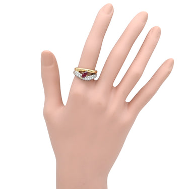 ミラショーン mila schon ルビー ダイヤモンド コンビ プラチナシルバー×イエローゴールド Pt900 K18YG ルビー ダイヤモンド リング 指輪 Au750 18K 18金 YG プラチナ デザインリング 12.5号