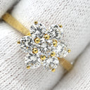 アスプレイ Asprey フラワーモチーフ ダイヤ イエローゴールド K18YG ダイヤモンド リング 指輪 花 750 18K 18金 YG パヴェ 12号