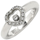 ショパール CHOPARD ハッピーダイヤ ハート 82/2890-20 ホワイトゴールド K18WG ダイヤモンド リング 指輪 750 18K ムービングダイヤ 1P 9号