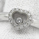 ショパール CHOPARD ハッピーダイヤ ハート 82/2890-20 ホワイトゴールド K18WG ダイヤモンド リング 指輪 750 18K ムービングダイヤ 1P 9号