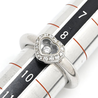 ショパール CHOPARD ハッピーダイヤ ハート 82/2890-20 ホワイトゴールド K18WG ダイヤモンド リング 指輪 750 18K ムービングダイヤ 1P 9号
