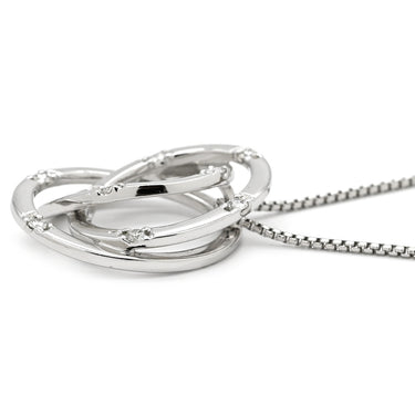 タサキ TASAKI トリプル サークル ホワイトゴールド K18WG ダイヤモンド ネックレス TASAKI ダイヤ 0.27ct 3連 サークル Au K18 750WG