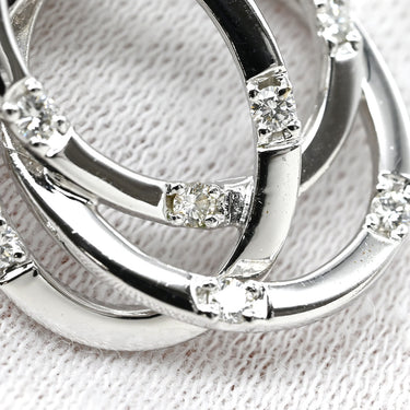 タサキ TASAKI トリプル サークル ホワイトゴールド K18WG ダイヤモンド ネックレス TASAKI ダイヤ 0.27ct 3連 サークル Au K18 750WG