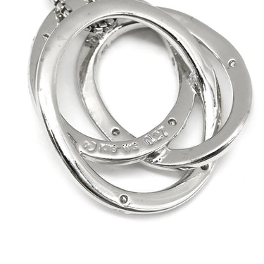 タサキ TASAKI トリプル サークル ホワイトゴールド K18WG ダイヤモンド ネックレス TASAKI ダイヤ 0.27ct 3連 サークル Au K18 750WG