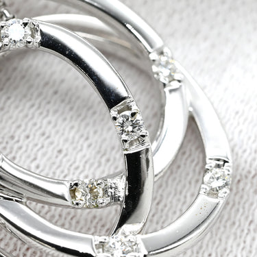 タサキ TASAKI トリプル サークル ホワイトゴールド K18WG ダイヤモンド ネックレス TASAKI ダイヤ 0.27ct 3連 サークル Au K18 750WG
