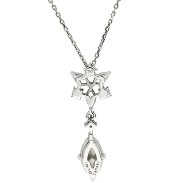 タサキ TASAKI ダイヤ ペンダント ホワイトゴールド K18WG ダイヤモンド ネックレス マーキスカット ドロップ スイング