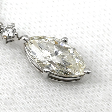 タサキ TASAKI ダイヤ ペンダント ホワイトゴールド K18WG ダイヤモンド ネックレス マーキスカット ドロップ スイング