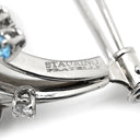 STAURINO FRATELLI スタウリーノ フラテッリ ダイヤ 色石 ホワイトゴールド K18WG ダイヤモンド 色石 K14WG(留具) ブローチ Au750 K18×K14 スプレーブローチ フラワー ダブルピン