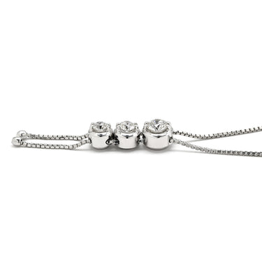 タサキ TASAKI トリロジー ホワイトゴールド K18WG ダイヤモンド ネックレス TASAKI ダイヤ 0.54ct 3石 3粒 スリーストーン Au K18 750WG