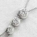 タサキ TASAKI トリロジー ホワイトゴールド K18WG ダイヤモンド ネックレス TASAKI ダイヤ 0.54ct 3石 3粒 スリーストーン Au K18 750WG