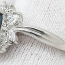 ノンブランド NON BRAND ブラックオパール 1.78ct ダイヤモンド 0.54ct プラチナシルバー Pt900 ブラックオパール ダイヤモンド リング 指輪 Pt900 遊色 オーバル 1石 マルチカラー 虹彩オパール 12号