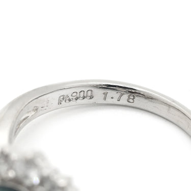 ノンブランド NON BRAND ブラックオパール 1.78ct ダイヤモンド 0.54ct プラチナシルバー Pt900 ブラックオパール ダイヤモンド リング 指輪 Pt900 遊色 オーバル 1石 マルチカラー 虹彩オパール 12号