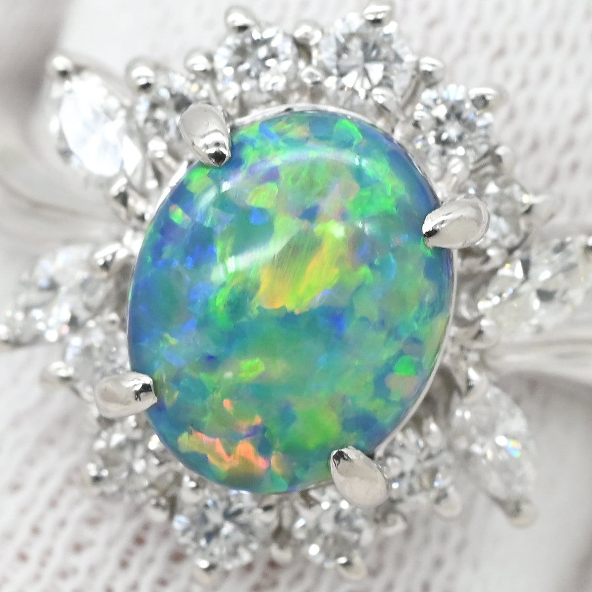 ノンブランド NON BRAND ブラックオパール 1.78ct ダイヤモンド 0.54ct