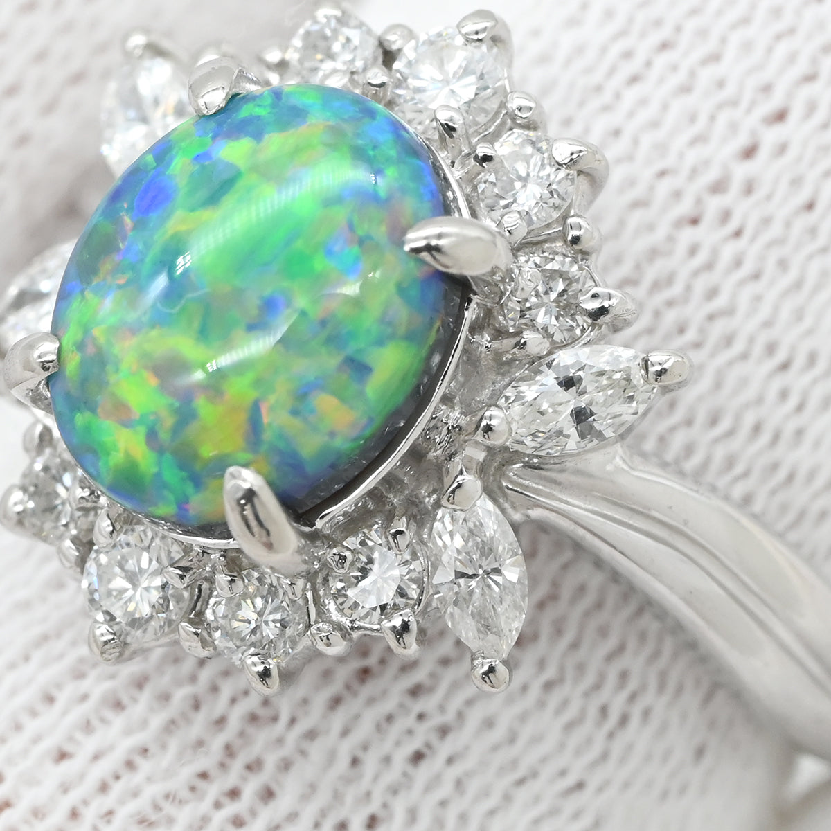 ノンブランド NON BRAND ブラックオパール 1.78ct ダイヤモンド 0.54ct