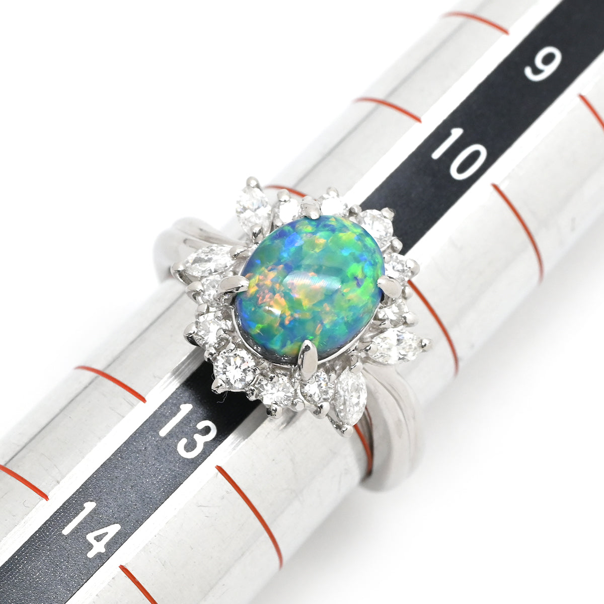 ノンブランド NON BRAND ブラックオパール 1.78ct ダイヤモンド 0.54ct