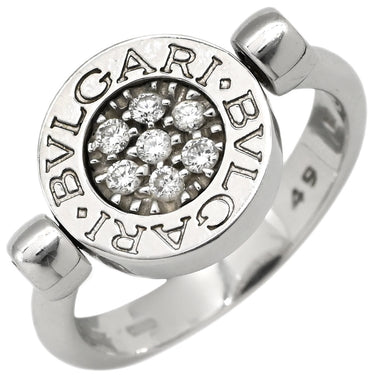 ブルガリ BVLGARI ブルガリブルガリ フリップ ブラック×ホワイトゴールド K18WG ダイヤモンド オニキス #49 リング 指輪 750 1Pダイヤ オニキス 5.5号