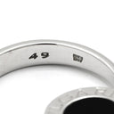 ブルガリ BVLGARI ブルガリブルガリ フリップ ブラック×ホワイトゴールド K18WG ダイヤモンド オニキス #49 リング 指輪 750 1Pダイヤ オニキス 5.5号