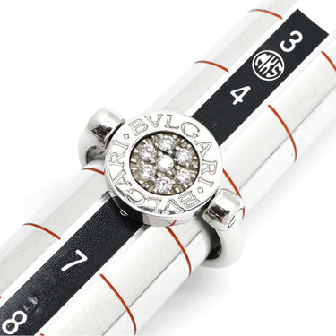 ブルガリ BVLGARI ブルガリブルガリ フリップ ブラック×ホワイトゴールド K18WG ダイヤモンド オニキス #49 リング 指輪 750 1Pダイヤ オニキス 5.5号