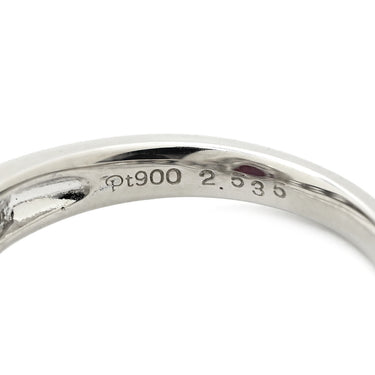 ノンブランド NON BRAND スタールビー 2.535ct ダイヤモンド レッド×プラチナシルバー Pt900 ルビー ダイヤモンド リング 指輪 赤 1石 1粒 プラチナ900 オーバルカボション 12号