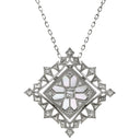 ミキモト MIKIMOTO コルテージュ ペンダント ホワイトゴールド K18WG ダイヤモンド シェル ネックレス MIKIMOTO K18 WG