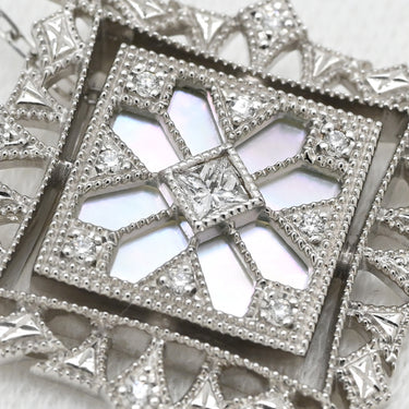 ミキモト MIKIMOTO コルテージュ ペンダント ホワイトゴールド K18WG ダイヤモンド シェル ネックレス MIKIMOTO K18 WG