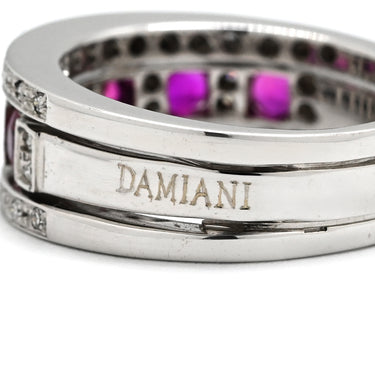 ダミアーニ DAMIANI ベルエポック ルビー レッド×ホワイトゴールド K18WG ダイヤモンド ルビー リング 指輪 DAMIANI Au750 WG ダイヤ フィルム リング 9号